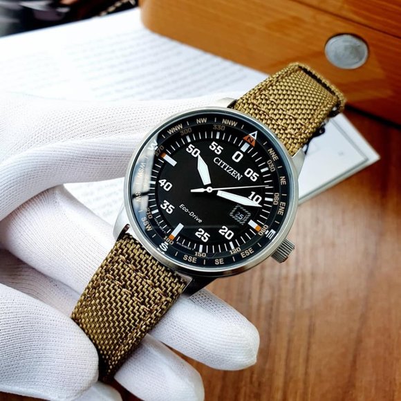 Citizen 42mm Black Mineral Face Watch!